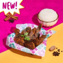 5 Pcs Accha Chicken Wings Rice Set